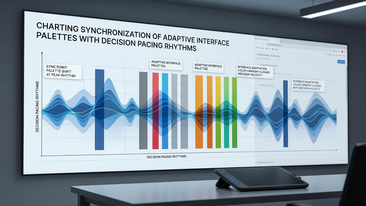 Chart displaying decision pacing data aligned with interface color transitions over time