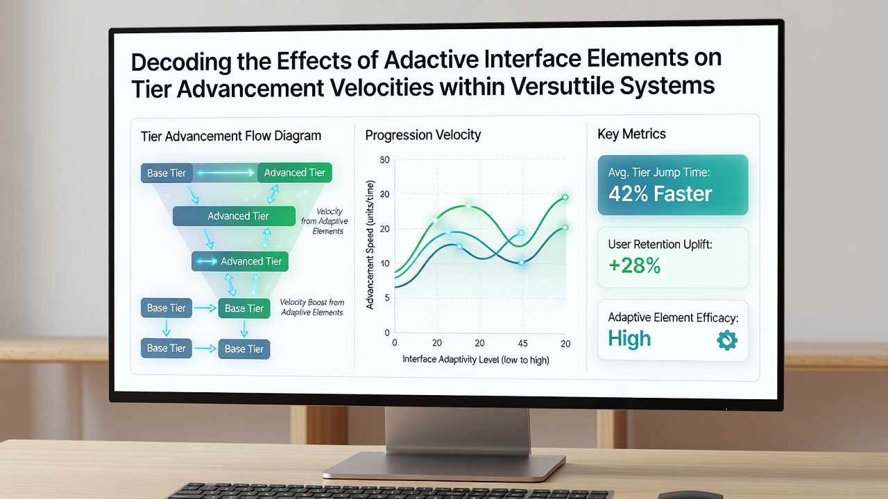 Data visualization comparing tier advancement speeds across adaptive versus static mobile casino interfaces