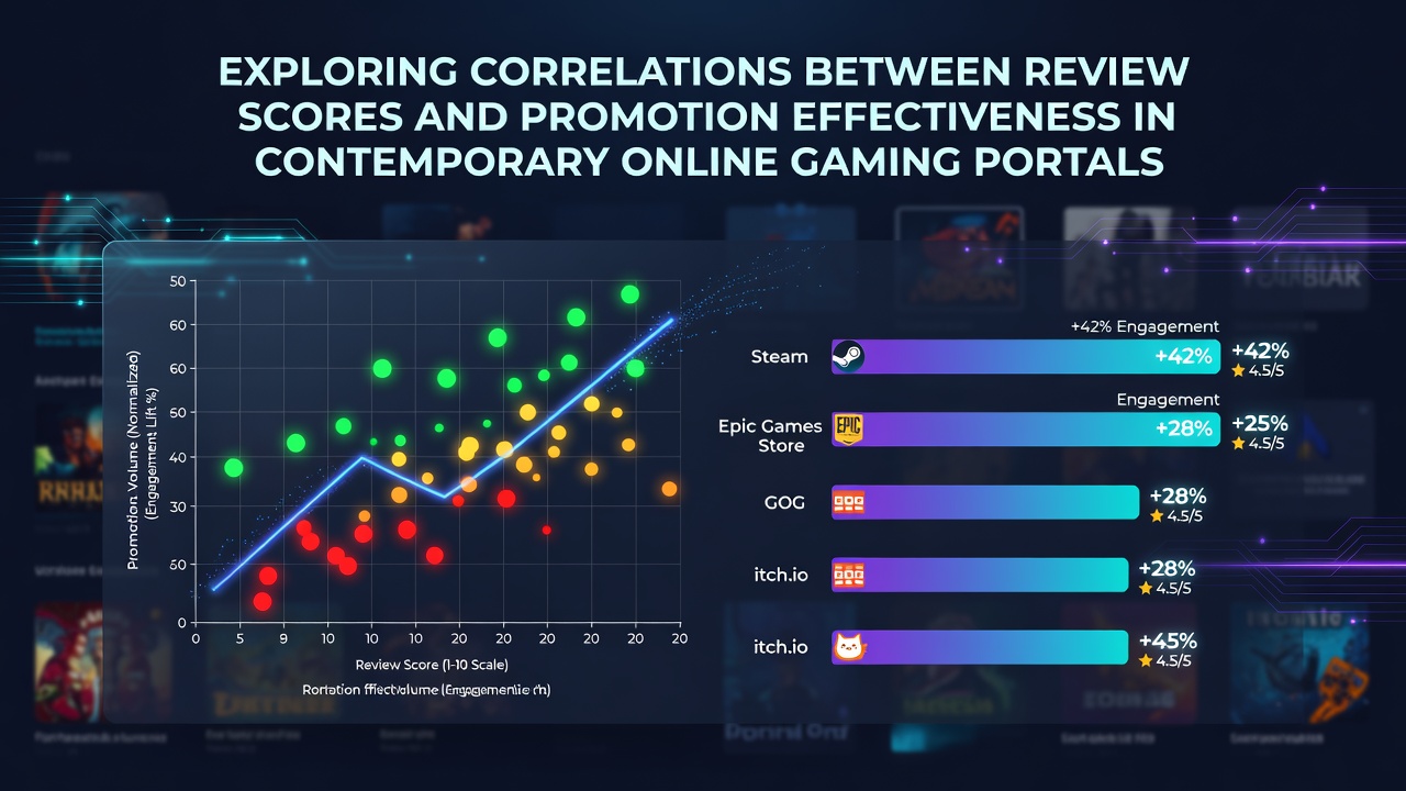 Dashboard displaying review score trends alongside promotion conversion rates across multiple online gaming platforms in 2026