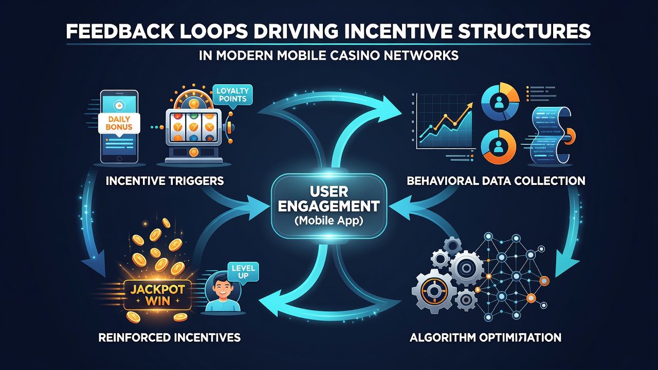 Analytics dashboard showing interconnected player data points and incentive adjustments