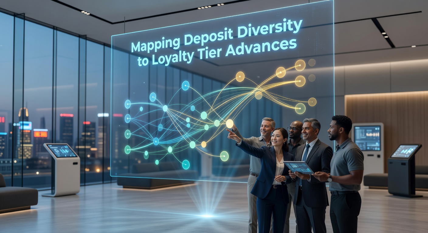 Interactive venue dashboard showing diverse deposit options linked to loyalty tier progress indicators