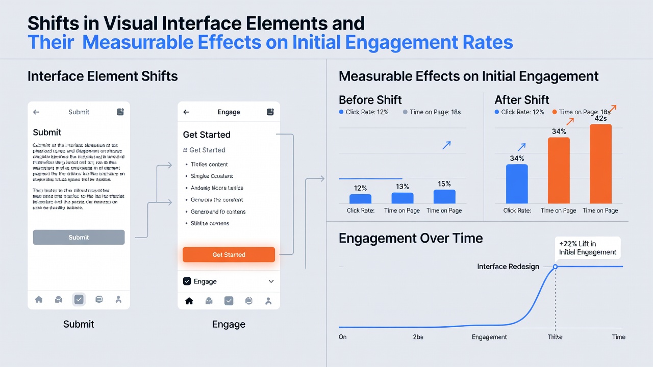 Data charts illustrating engagement rate changes following interface modifications in wagering apps